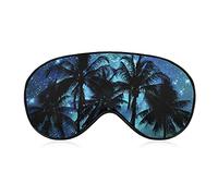 Acuarela hawaiana playa sueño ojo máscara venda ajustable cabeza correas ojo cubierta para mujeres hombres niña niño