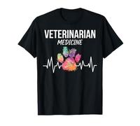 Acuarela Huella Pata Medicina Veterinaria Camiseta