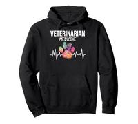 Acuarela Huella Pata Medicina Veterinaria Sudadera con Capucha