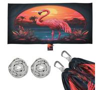 Acuarela Ilustraciones Flamingo Hamaca para Acampar Al Aire Libre,Hamacas PortáTiles Ligeras para Viajes Playa