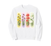 Acuarela Jardín Botánico Flores Diseño Sudadera