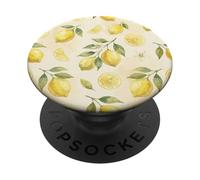 Acuarela Limón Cítricos Botánico Verano Fruta PopSockets PopGrip Adhesivo