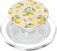 Acuarela Limón Cítricos Botánico Verano Fruta PopSockets PopGrip para MagSafe