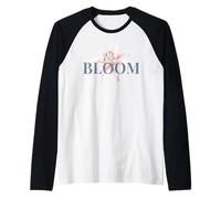 Acuarela Lirio Bloom Floral Naturaleza Grá Camiseta Manga Raglan