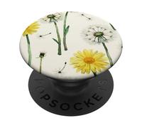 Acuarela Margarita Diente De León Patrón Floral Gráfico De Flores PopSockets PopGrip Adhesivo