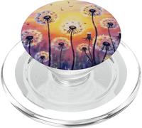 Acuarela Margarita Diente De León Patrón Floral Gráfico De Flores PopSockets PopGrip para MagSafe
