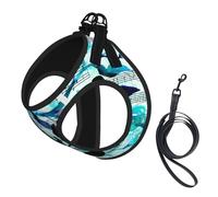 Acuarela Música Ramas Hojas,Arnés para Mascotas, arnés Reflectante Ajustable para Perros,L