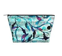 Acuarela Música Ramas Hojas, Bolsa de artículos de tocador Bolsa de Maquillaje Bolsa de cosméticos Bolsa de artículos de tocador de Viaje portátil