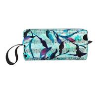 Acuarela Música Ramas Hojas, Bolsa de Maquillaje Bolsa de cosméticos Bolsa de artículos de tocador de Viaje portátil Bolsa de Maquillaje