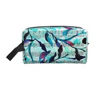 Acuarela Música Ramas Hojas, Bolsa de Maquillaje Bolsa de cosméticos Bolsa de artículos de tocador de Viaje portátil Organizador de Bolsa de Maquillaje