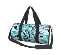 Acuarela Música Ramas Hojas, Bolsa de Viaje de Gran Capacidad, Bolso Redondo, Bolsa de Viaje Deportiva, Bolsa de Mano, Bolsa de Fitness
