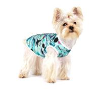 Acuarela Música Ramas Hojas,Camiseta de algodón sin Mangas para Mascotas, Chaleco Transpirable, Suave y elástico para Cachorros,S