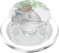 Acuarela Original - Serie de Aves acuáticas Verde Azulado de alas Verdes PopSockets PopGrip para MagSafe