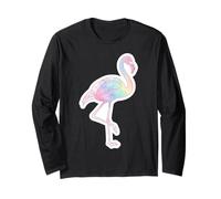 Acuarela Pastel Flamenco pájaro Amante Arte artístico Mujer Manga Larga