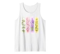 Acuarela Primavera Floral Botánico Flor Arte Camiseta sin Mangas