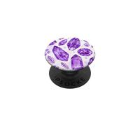 Acuarela púrpura y Blanca Cristal niñas Mascota Perro Gato Patas PopSockets PopGrip Adhesivo