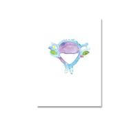 Acuarela quiropráctica arte impresión quiropráctico Oficina decoración vértebras boceto cartel anatómico humano cuadro sobre lienzo for pared(Picture B,50X70cm No Frame)