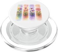 Acuarela Rainbow Rose Tulip Pansy Dalia Blooms PopSockets PopGrip para MagSafe
