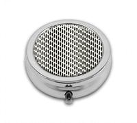 Acuarela realista pájaro cuervo plumas patrón personalizado redondo SilverBox bolsillo 2.1 pulgadas - 3 compartimentosBox/pastillero bolsillo