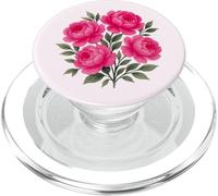 Acuarela Rosa Magenta Peonía Floral Ramo Formas Mania PopSockets PopGrip para MagSafe