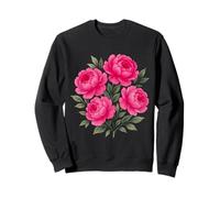 Acuarela Rosa Magenta Peonía Floral Ramo Formas Mania Sudadera