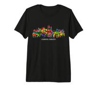 Acuarela Souvenir Cielo línea Vintage Corpus Christi Texas Camiseta Premium