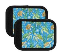 Acuarela Tortugas Marinas Azul, Funda de agarre suave acolchada para veliz, almohadilla de palma que absorbe la humedad con, Acuarela Tortugas Marinas Azul, one sizex2