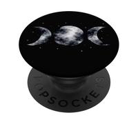 Acuarela Triple Luna Diosa Gótico Bruja Noche Cielo Wicca PopSockets PopGrip Adhesivo
