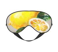Acuarela Verano Fruta Limones Hojas Slich, Cubreojos completos Antifaz bloqueador de luz Antifaz para dormir Antifaz suave con los ojos vendados Noche