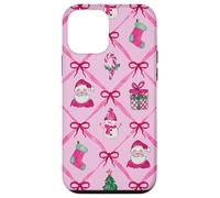 Acuarela Verde Rosa Navidad Santa Patrón Media Arco Carcasa para iPhone 12 Mini