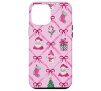 Acuarela Verde Rosa Navidad Santa Patrón Media Arco Carcasa para iPhone 12 Pro MAX