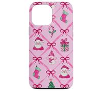 Acuarela Verde Rosa Navidad Santa Patrón Media Arco Carcasa para iPhone 13 Pro MAX
