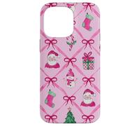 Acuarela Verde Rosa Navidad Santa Patrón Media Arco Carcasa para iPhone 14 Pro MAX