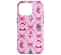 Acuarela Verde Rosa Navidad Santa Patrón Media Arco Carcasa para iPhone 16 Pro