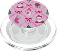 Acuarela Verde Rosa Navidad Santa Patrón Media Arco PopSockets PopGrip para MagSafe