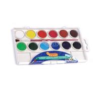 Acuarelas Jovi 12 Colores con Pincel Estuche de Plástico