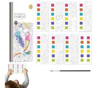 Acuarelas Para Niños - Volumen Creativo De Pintura Portátil,Cuaderno Didáctico Para Dibujo 4-8 Años Ideal Para Escuela, Viaje y Actividades Recreativas