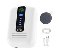 Acuario Air Pump, Quiet USB Oxygen Compressor, Indoor Aquatic Environments, Small Powerful Aerator for Fish Tank, Pond, Oro Hydroponic Systems, 4.13x2.78x1.81 pulgadas