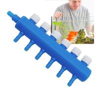 Acuario Air Splitter Valve - Multi Way Pump Distributor | Flow Control | ABS aire splitter with flow control válvulas for multi-port acuarium oxygen and aeration systems.