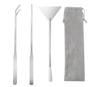 Acuario Aquascaping Set, kit herramientas de acuario, pinzas acuario, 3 piezas de acero inoxidable, Herramienta cuidado pinzas Espátula Pescado Starter Kits para Acuario Planta Grava Limpieza Recorte