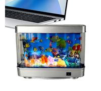Acuario Artificial,Decoración para Mesa del Hogar,Lámpara de Acuario con Peces en Movimiento | para Personas Mayores, Hogar, Oficina, Hotel, Apartamento, Sala De Estar, Estudio, Zonas De Espera