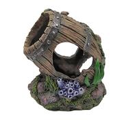 Acuario Bodegas para peces, Betta Cave Acuario Hide, Fish Tank Cave, Resin Cave Tank Decorations, Wine Barrel Shrimp Hide, Perfect Aquarium Hide Landscape and Functional Fish Tank Accessory