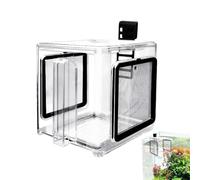 Acuario Breeding Box, Fish Hatchery Aislamiento Chamber, Diseño Hangable, Acrílico Divider with Ventilation Slots for Small Aquatic Pet, Shrimp and Guppy Tank Setup, 5.91x5.91 pulgadas