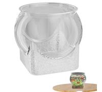 Acuario - Cuenco de Acuario Transparente, Contenedor De Diseño Floral, Contenedor Decorativo Transparente, Decoración del Hogar Elegante | Cuenco De Pescado Versátil para Dormitorio, Sala De