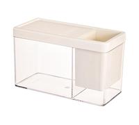 Acuario - Cuenco de pescado transparente para uso de escritorio o mesa | del tanque betta y de los camarones compactos, diseño elegante del soporte de bolígrafo para casa o en la oficina, ideal