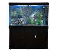 Acuario de 300L con Mueble Negro, Accesorios y Grava Natural
