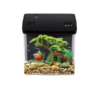 Acuario de Escritorio - Pecera pequeña para PC con Filtro | Pecera de Agua Salada, decoración del hogar para Escritorio, Sala de Estar, Oficina, Mesa, Rana, Arrecife, Tortugas, Medusas, Mascota