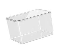 Acuario de peces acrílico sin marco, inastillable, acrílico transparente, para decoración de mesa o libreros, escritorio transparente, sin marco, base deslizante y para escena subacuática de camarones