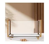 Acuario de Peces Pecera con Marco de Grano Madera, Caja alimentación Vidrio Rectangular for pecera, Acuario Transparente Grande Especial ecológico, Tanque Tortugas(Medio)