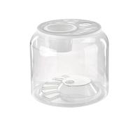 Acuario de Peces Pecera Transparente for Tortugas, Material Pet, Caja for doméstica con Tapa Blanca, pecera Redonda for Sala de Estar, Oficina, Escritorio